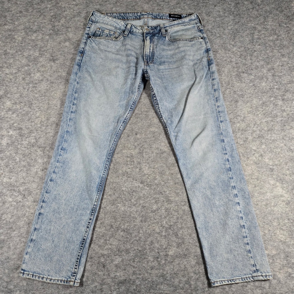 Bonobos Mens Light Blue Straight Leg Stretch‎ Denim Jeans 32x30